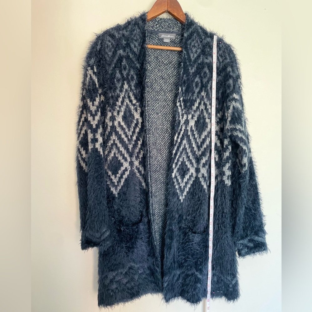 Eddie Bauer Fuzzy Sweater Cardigan with Pockets Women’s Small